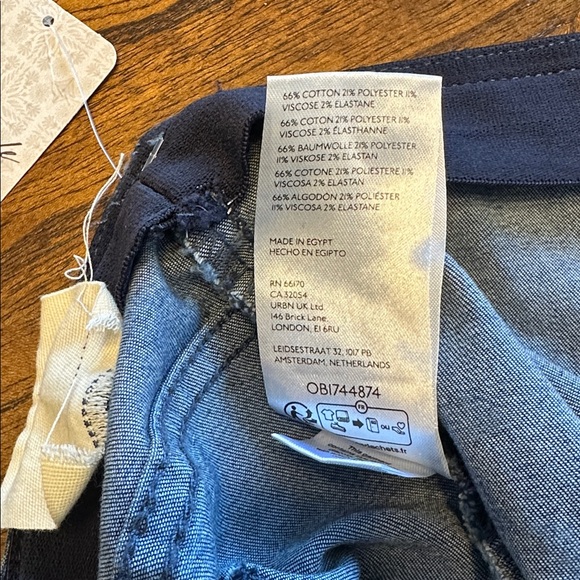 NWT Free People Penny Pull-On Flare Jeans Indigo Combo / Romantic Blue - Picture 12 of 12